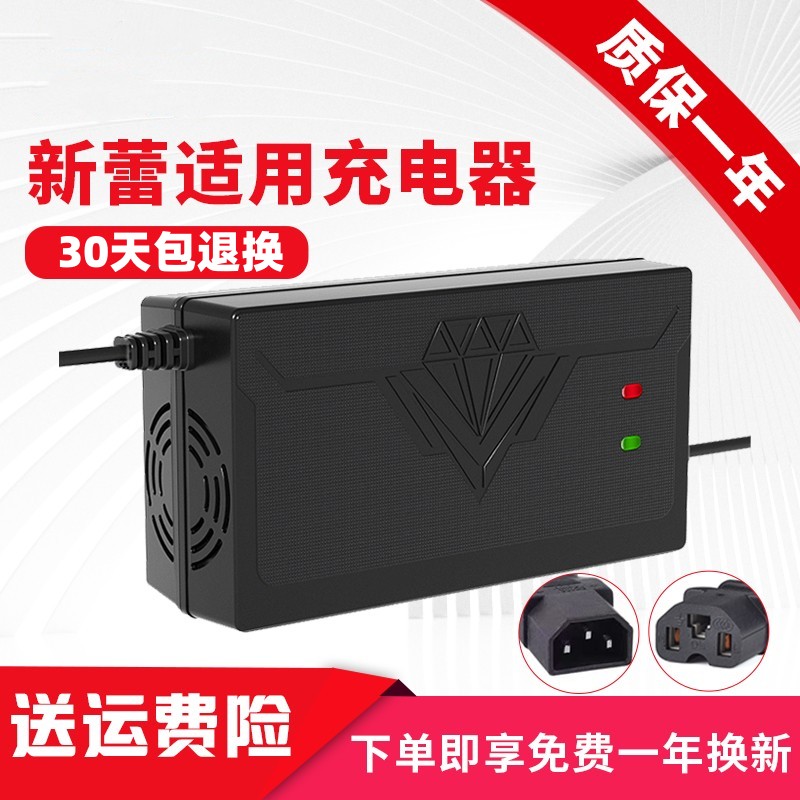 适用于新蕾电动车电瓶充电器国标48V12AH60V20AH72V32AH公插专用