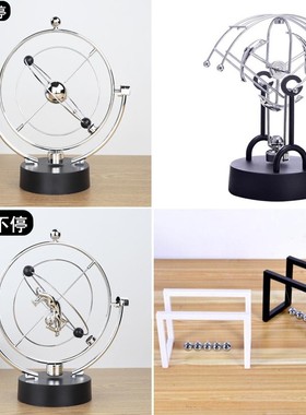 牛顿摆球撞球碰碰非永动机仪动量守恒创意物理混沌摆件桌面装饰品