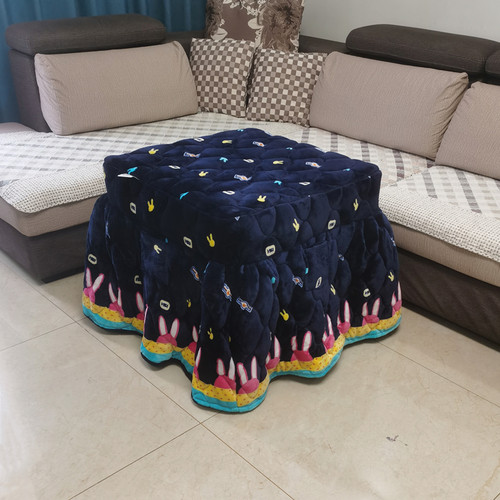 烤火炉罩套烤火罩加绒加厚烤火被家用正方形烤火桌罩电暖炉罩套