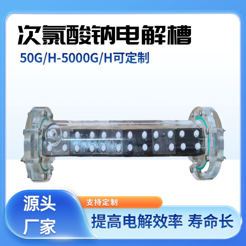 次氯酸钠电解槽 自动制氯钌铱阳极涂成 次氯酸钠发生器200G 500G