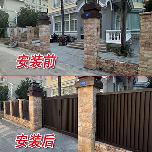 【非礼勿视】防窥栅栏竖百叶围栏院子围墙隐私花园栅栏庭院门移门