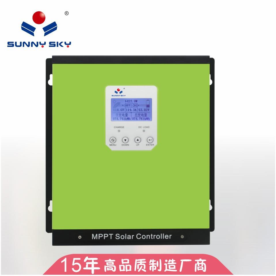 厂家直销MPPT太阳能控制器100A12V24V48V96V自动识别充电快全自动