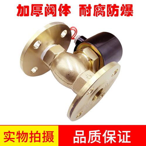 全铜带法兰高温蒸汽电磁阀2L/US/ZQDF-20/25/32/40/50F高压AC220V
