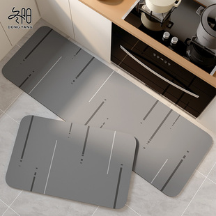 耐脏防水地毯 厨房专用地垫防滑防油可擦免洗硅藻泥吸水垫2024新款