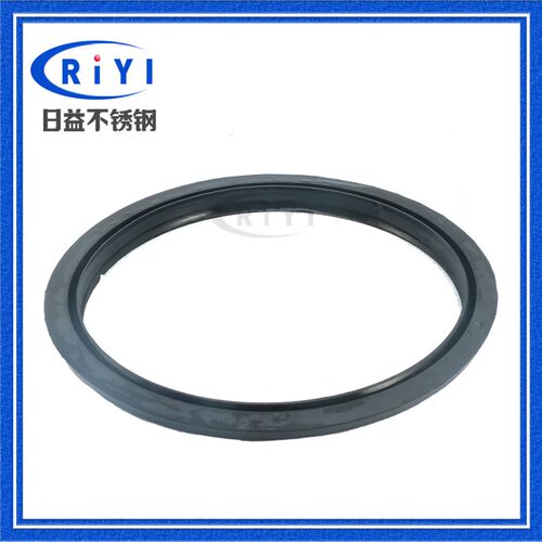 EPDM三元乙丙翻边人孔密封圈 插口直边U型氟橡胶 Viton罐口密封圈