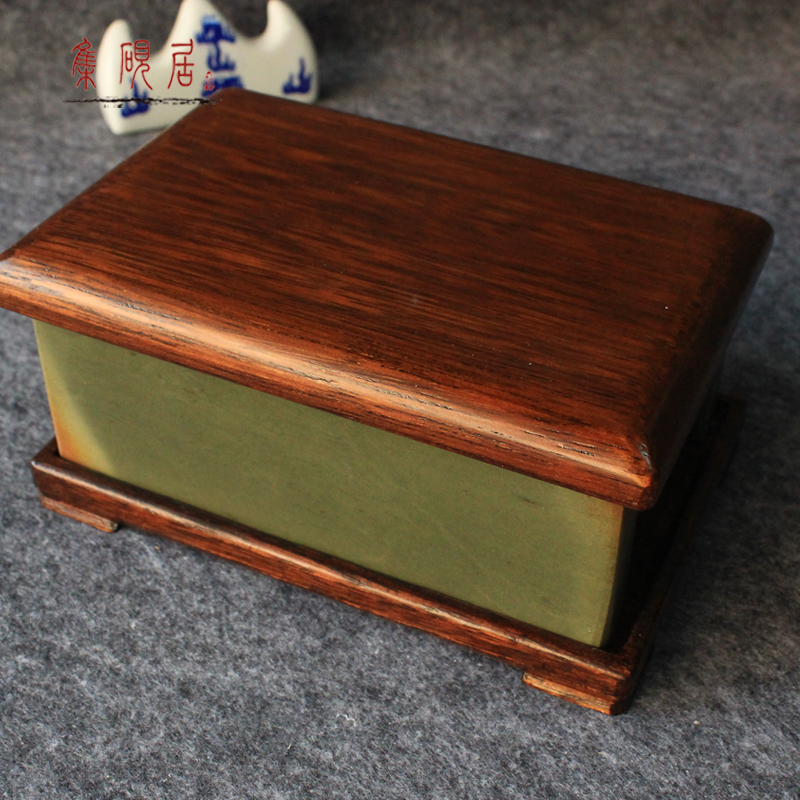 肇庆端砚六寸抄手绿端砚台手工经典精品天然墨海墨池