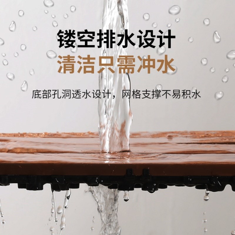 塑木地板户室外内露阳台地面改造自铺设无味庭院晒雨水卡扣防腐木