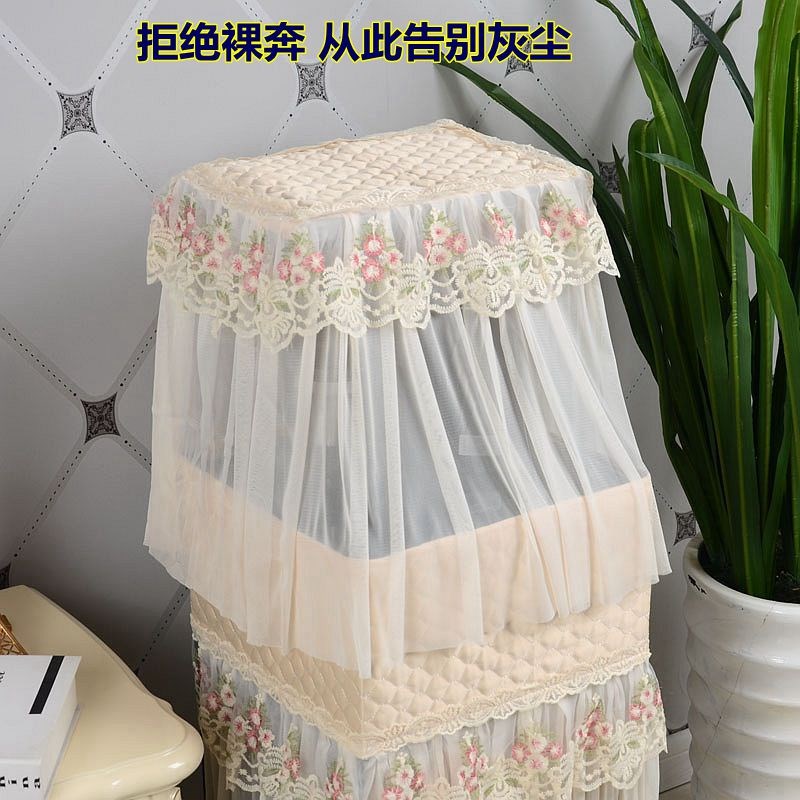 布艺茶吧机顶部盖巾防尘罩方形盖布饮水机花朵刺绣防尘罩水桶