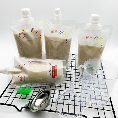 一次性加厚商用食品级耐高温吸嘴袋液体奶茶果汁饮料自立包装袋
