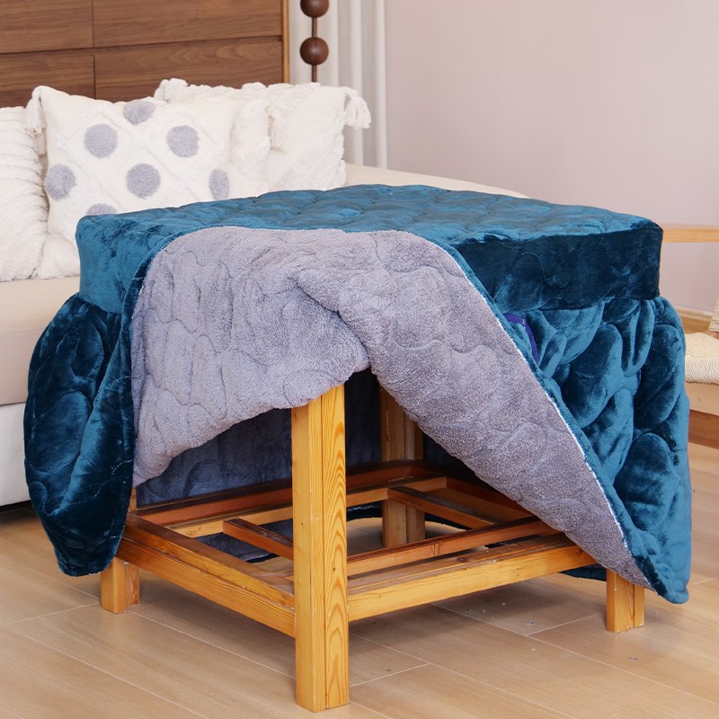 烤火被加厚桌子珊瑚绒罩加绒法兰绒家用保暖桌罩电炉罩茶几桌布