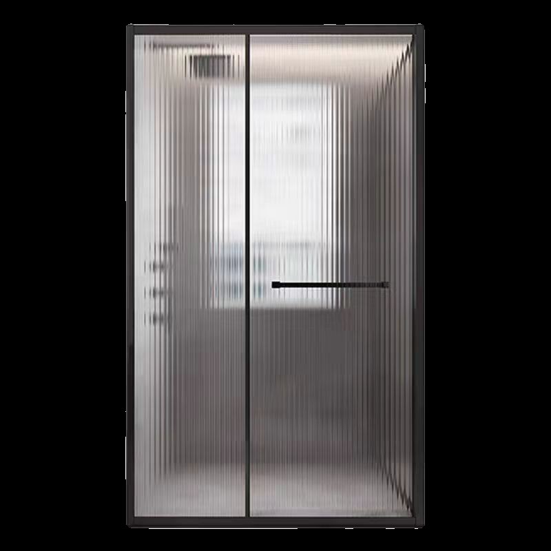 全包框侧滑门淋浴房一体式家用内折飞门玻璃干湿分离直角L型隔断