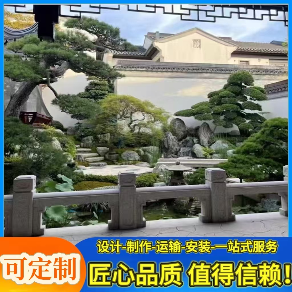 花岗岩石雕护栏河道栏桥梁围栏杆