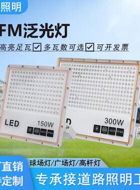 新款led轻薄泛光灯500W600W高亮白富美户外防水广告灯隧道投射灯