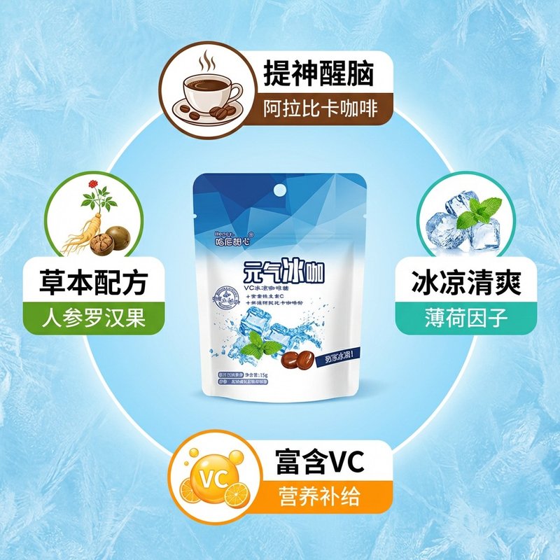 哈尼甜心 【数量+到5下单】人参VC咖啡糖 冰爽生润喉去犯困