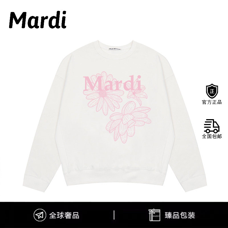 【韩代正品】Mardi小雏菊印花圆领套头卫衣2025新款休闲百搭上衣