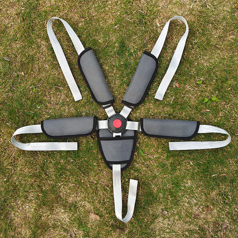 餐椅推车通用五点式安全带儿童遛娃神器电动车座宝宝固定绑带配件