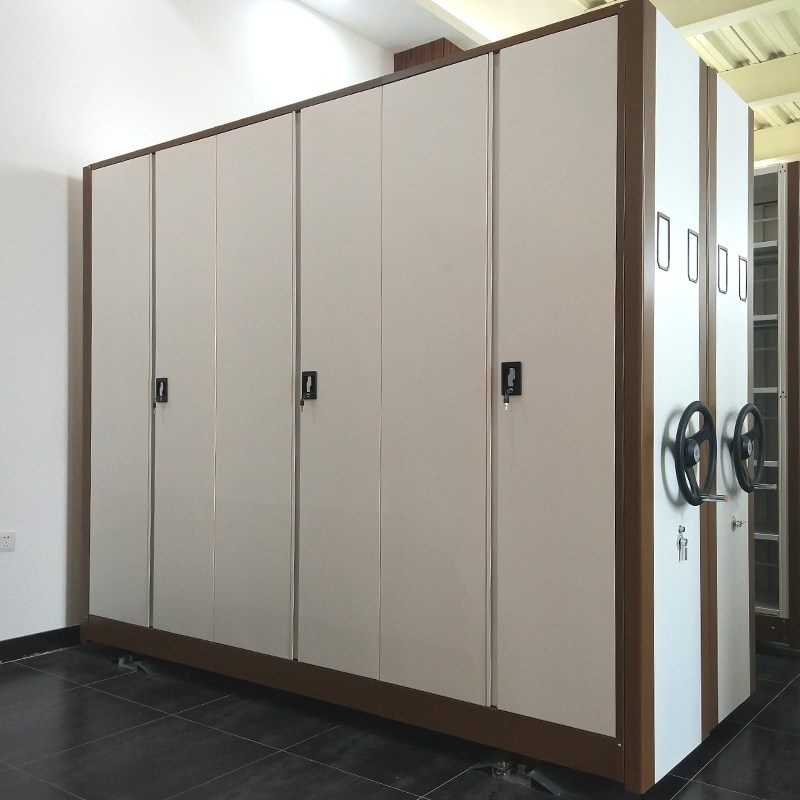 智能电动密集柜轨道移动钢制手动档案密集架档案柜维修定制安装