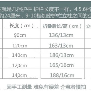 席梦思床垫加高可折叠免打孔老人儿童防摔床边护栏床围挡围栏扶手