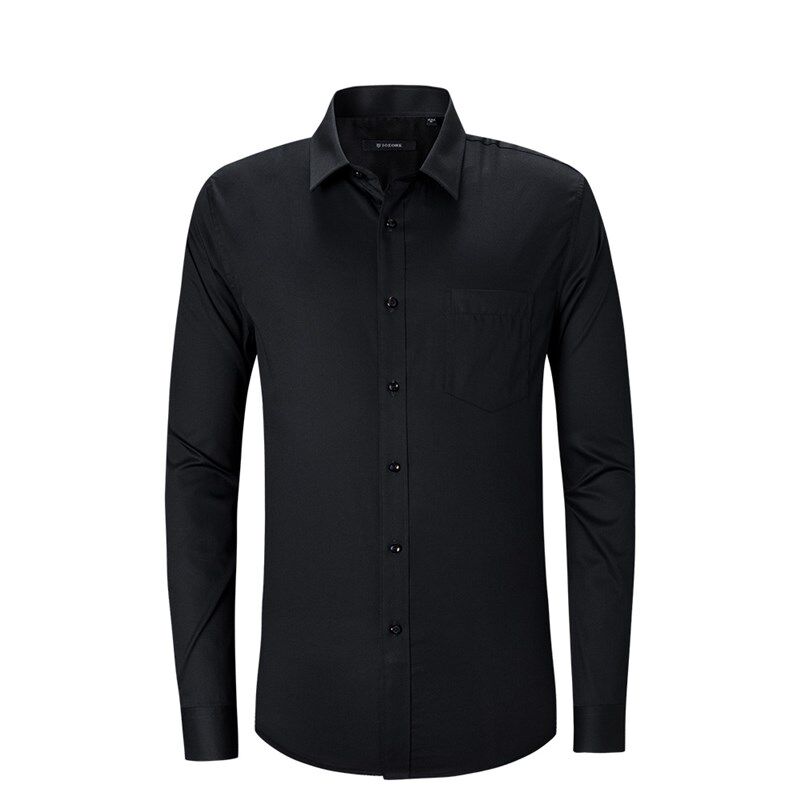 春秋新款高个子195CM衬衫纯白色大码长袖修身职业正装商务衬衣男