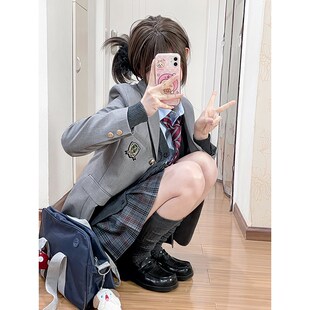 东京岁时记jk校供制服女学院风高级感灰色西服西禾私立外套女秋季