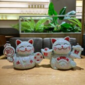 恭喜发财猫咪DIY贴钻存钱罐硬币零钱罐招财猫储蓄罐店铺开业礼品
