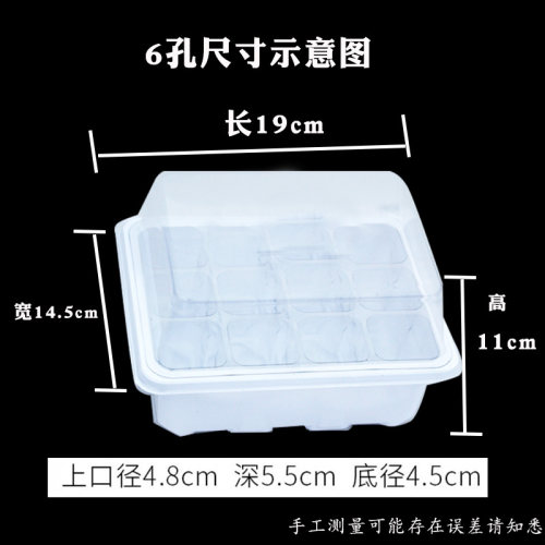 12孔 6孔育苗盘三件套 多肉植物播种塑料育苗盒育苗块 透明育苗箱