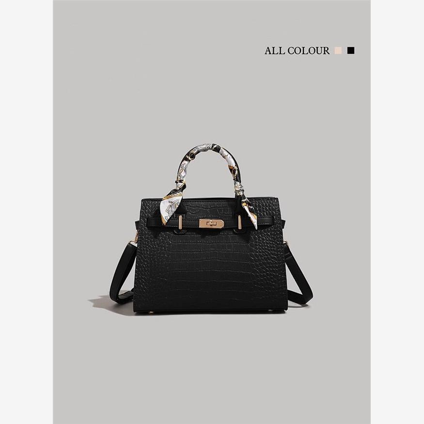 鳄鱼纹手提包洋气托特包女新款潮大气妈妈包母亲节送婆婆生日礼物