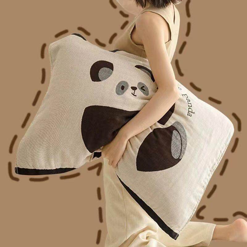 全棉四层纱布枕巾一对装家用吸汗防滑枕头垫巾加大卡通枕头套巾罩