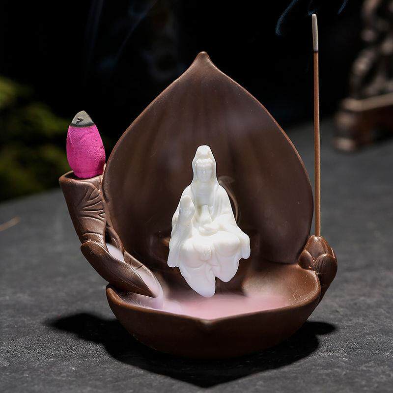 紫砂倒流香炉摆件如来观音