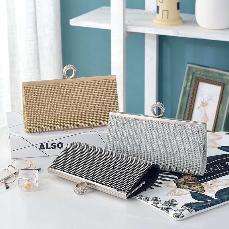 满钻宴会手提包时装手拎包少女包百搭包旗袍女包年会包气质时装包