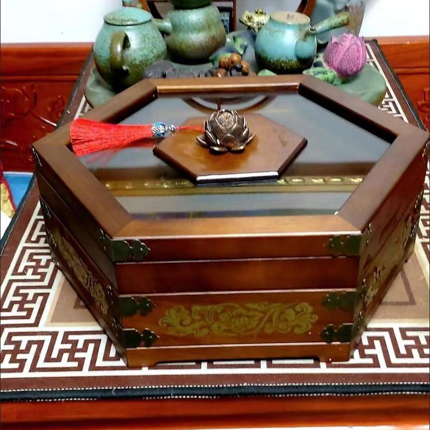 干果盒带盖中式创意木质瓜子盘零食盒子中式糖果盒干果盘客厅家用