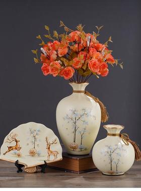 欧式陶瓷花瓶三件套家居客