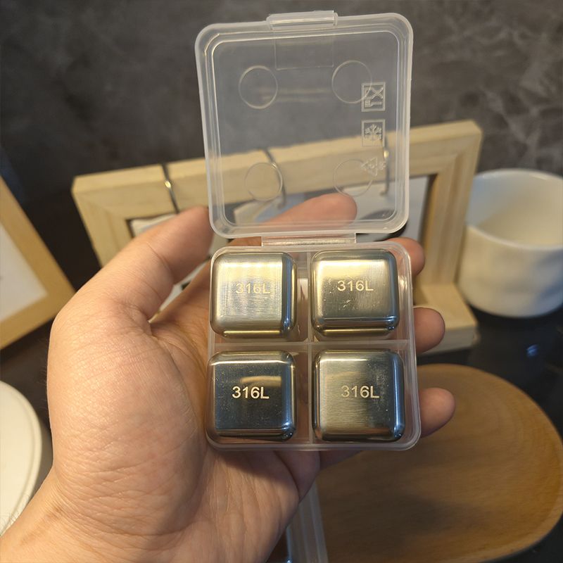 食品级316不锈钢冰块威士忌冰球模具金属304速冻冰粒啤酒酒吧家用