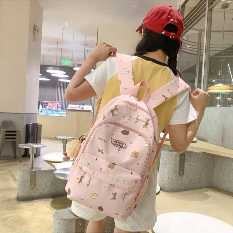 ins书包高颜值可爱大学生初中风高女生大容量背包双肩包