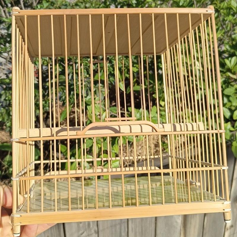 绣眼鸟笼留青板扎线绣眼板