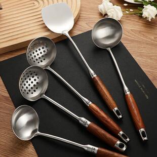 304不锈钢小锅铲迷你炒菜小铲子汤勺厨具套装316家用宿舍短柄煎铲