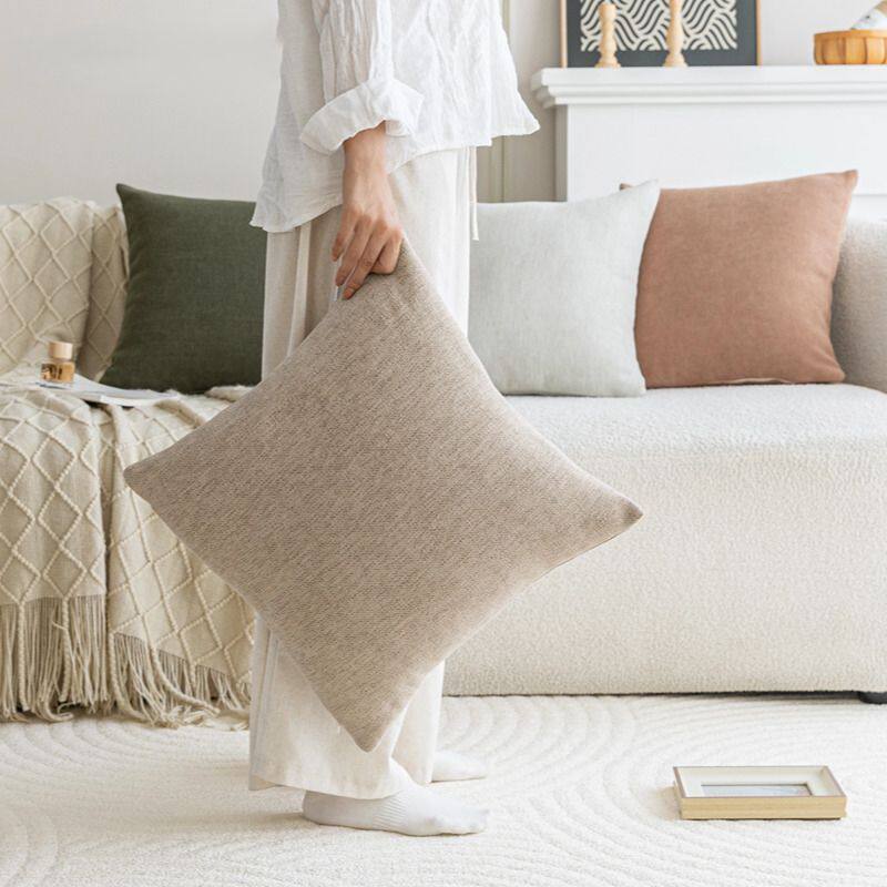 法式中古风棉麻沙发抱枕床头靠背垫客厅方形靠枕抱枕套不含芯定做