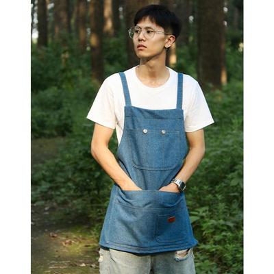 牛仔围裙家里家用厨房奶茶