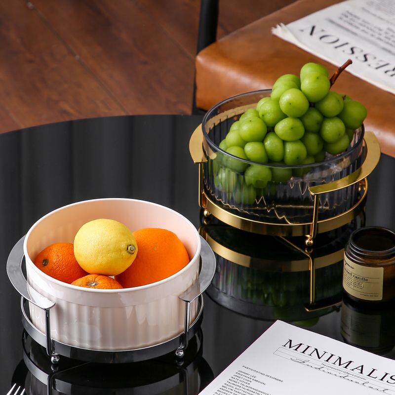 轻奢水果盘子点心架果盘客厅家用铁架零食糖果冰桶干果碗装饰好物