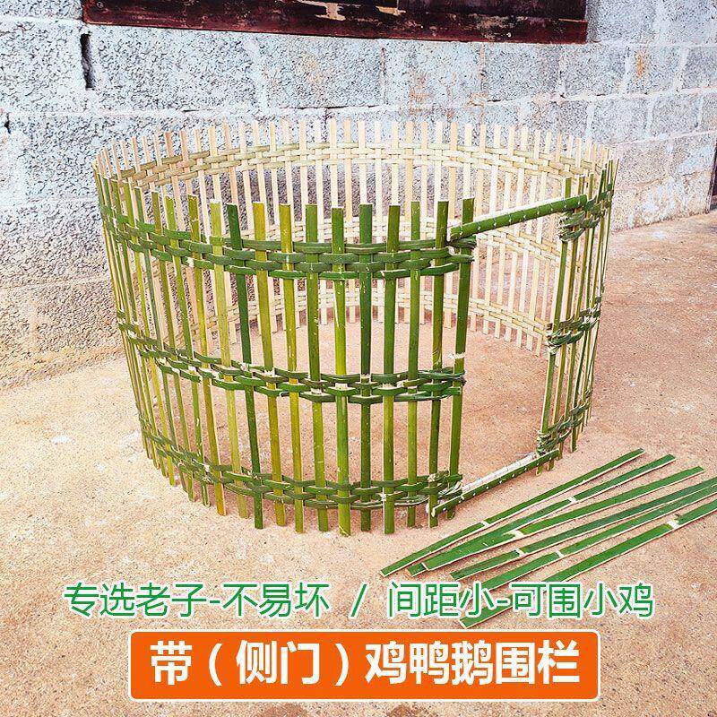 鸡鸭鹅围栏竹子篱笆菜园竹