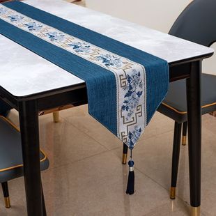 防水桌旗中式 茶席禅意桌布茶台布艺长条茶旗简约茶席布定制 新中式