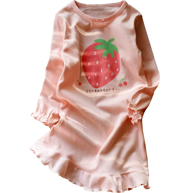 女童睡裙秋冬长袖纯棉儿童睡衣女孩春秋睡衣裙秋款女宝宝秋季睡袍