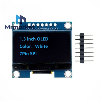 7针 1.3寸OLED模块 128X64 IICSPI 显示屏模块 白色/蓝色