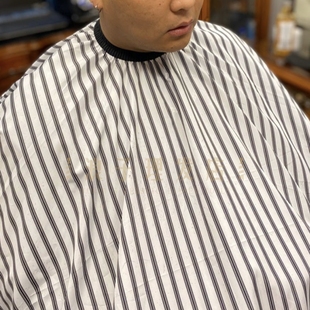 出口韩国 超长 加长盖脚盖鞋190cm barbershop理发围布 复古条纹
