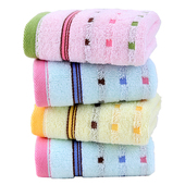 10条装 儿童毛巾加厚纯棉洗脸巾家用柔软吸水小毛巾长方形童巾