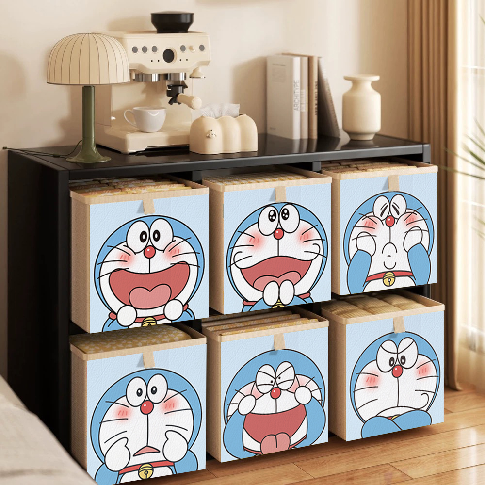 哆啦A梦卡通卡莱克收纳筐少女生儿童房玩具收纳整理折叠储物筐