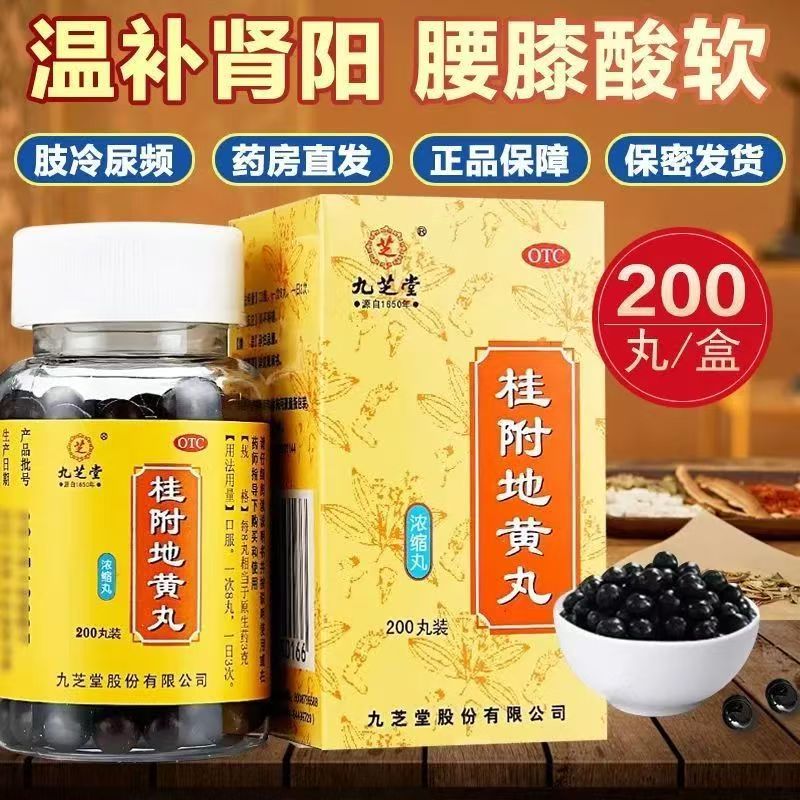用于肾阳不足 腰膝酸软 肢冷尿频温补肾阳 九芝堂桂附地黄丸200丸