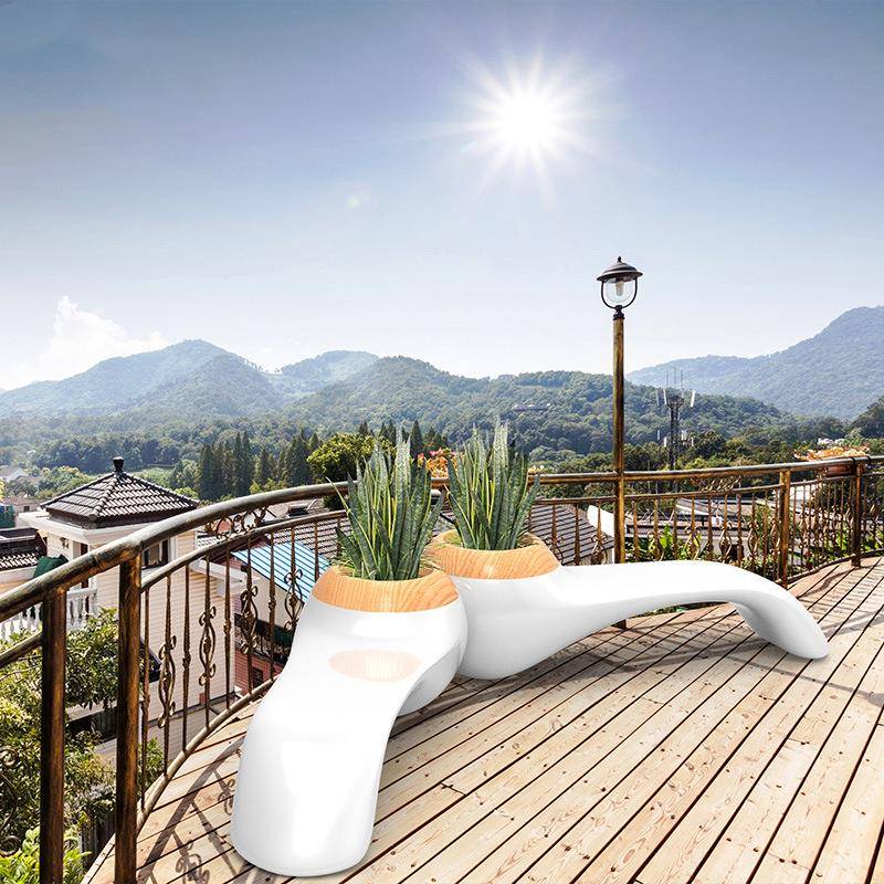 玻璃钢休闲椅商场休息区创意烟斗户外座椅异形坐凳公园医院酒店