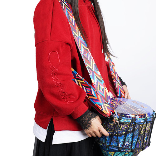 非洲鼓背带手鼓带尼龙背带纯棉手鼓背带儿童用快挂式非洲鼓背带