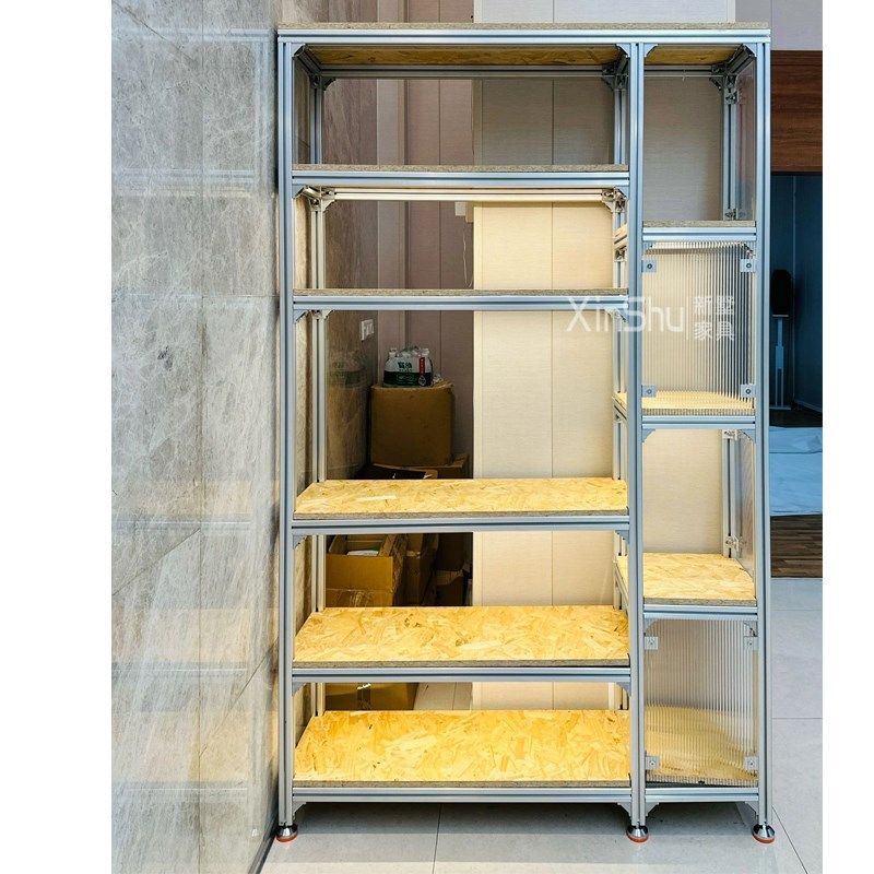 铝型材书架置物架物料架创意客厅落地办公室隔断书柜货架展示架,商业/办公家具,物料架,淘宝优惠券,粉丝福利购,淘宝优惠卷